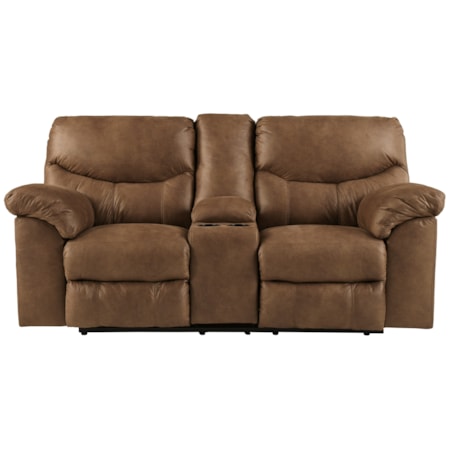 Double Reclining Power Loveseat with Console