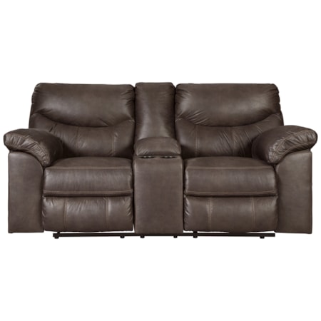 Double Reclining Power Loveseat with Console
