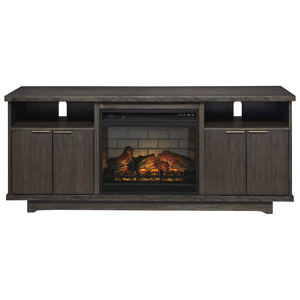 Signature Design by Ashley Brazburn 66" TV Stand with Fireplace Insert