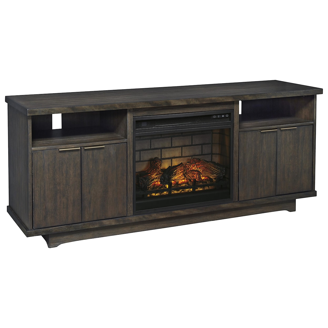 Signature Design by Ashley Brazburn 66" TV Stand with Fireplace Insert