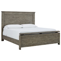 Rustic Reclaimed Wood Queen Panel Bed