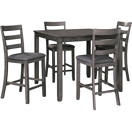 5-Piece Square Counter Table Set