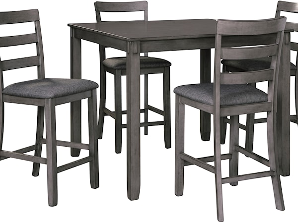 5-Piece Square Counter Table Set