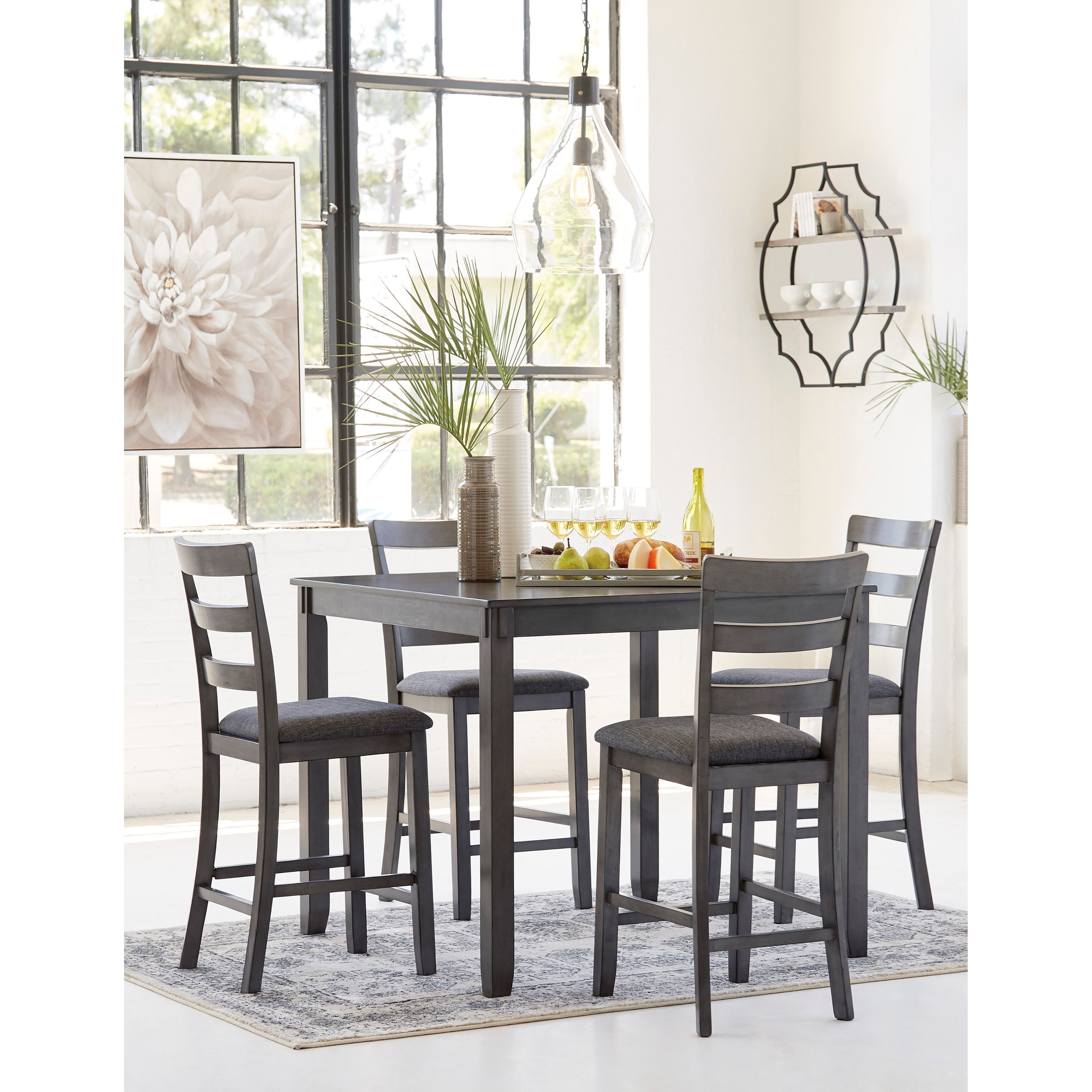 5-Piece Square Counter Table Set