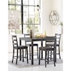 Signature Design by Ashley Bridson 5-Piece Square Counter Table Set