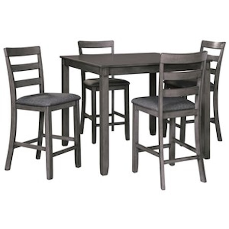 5-Piece Square Counter Table Set