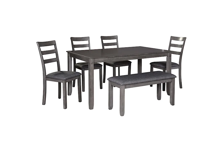 Bridson 6-Piece Rectangular Dining Room Table Set by Signature Design by Ashley at VanDrie Home Furnishings