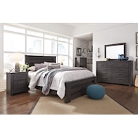 King Panel Bed, Dresser, Mirror, 2 Nightstands and Chest Package