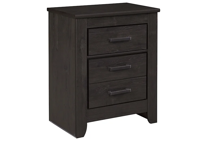 Brinxton Two Drawer Night Stand by Signature Design by Ashley at VanDrie Home Furnishings
