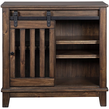 Rustic Accent Chest with Sliding Door