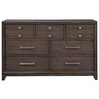 Contemporary 7-Drawer Dresser with Felt Lined Drawers