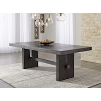 BURKHAUS DINING EXTENSION TABLE DARK BROWN