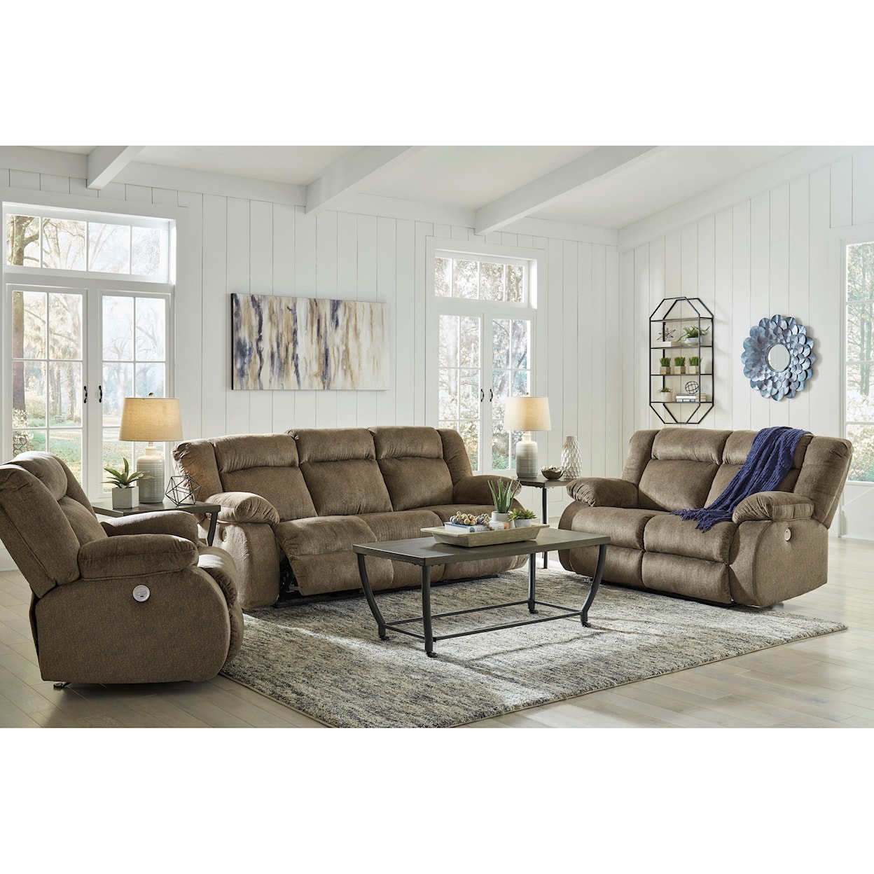 Signature Design by Ashley Burkner Power Reclining Living Room Group