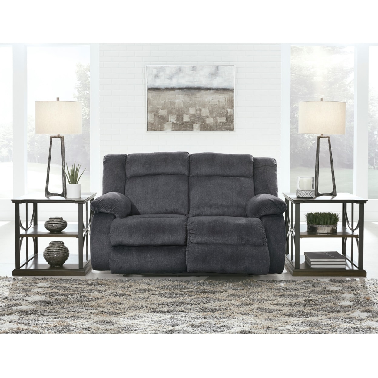 Ashley Signature Design Burkner Reclining Power Loveseat