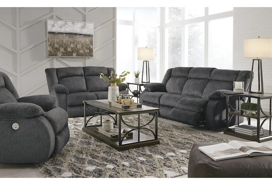 Burkner Power Reclining Sofa, Loveseat, and Rocker R by Signature Design by Ashley at Sam Levitz Furniture