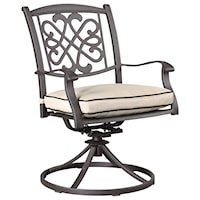 Set of 2 Outdoor Swivel Chairs w/ Cushion