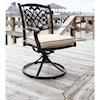 Signature Design by Ashley Burnella Set of 2 Outdoor Swivel Chairs w/ Cushion