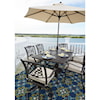 Signature Design by Ashley Burnella Set of 2 Outdoor Swivel Chairs w/ Cushion