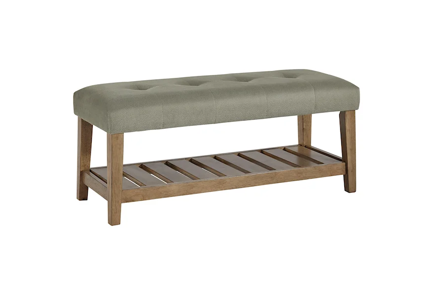Cabellero Upholstered Accent Bench by Signature Design by Ashley at Sam Levitz Furniture