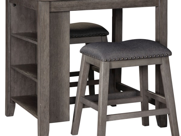 3-Piece Rectangular Counter Table Set