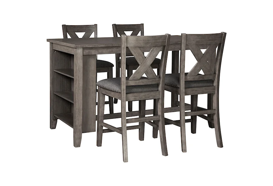 Caitbrook Five Piece Kitchen Island & Chair Set by Signature Design by Ashley at Pilgrim Furniture City