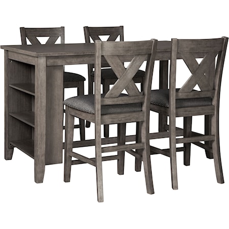 Five Piece Kitchen Island & Chair Set