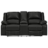 Signature Design by Ashley Calderwell Double Reclining Loveseat w/ Console