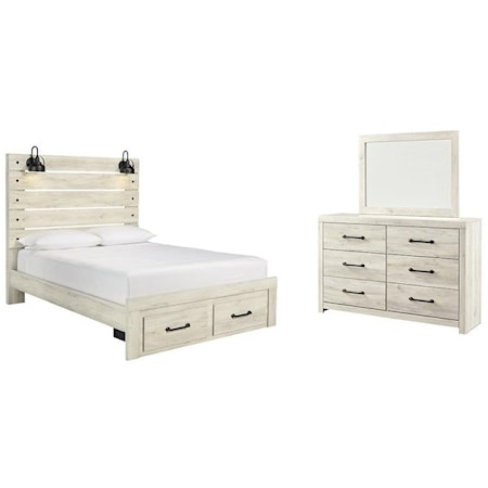 King Bed, Dresser & Mirror