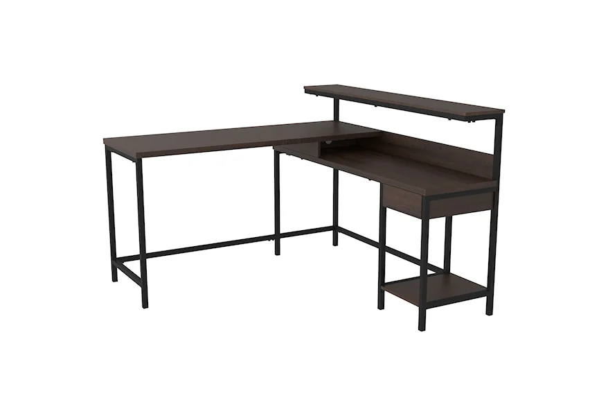Camiburg L-Desk with Storage by Signature Design by Ashley at Westrich Furniture & Appliances