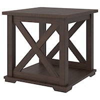 Square End Table with X-Sides