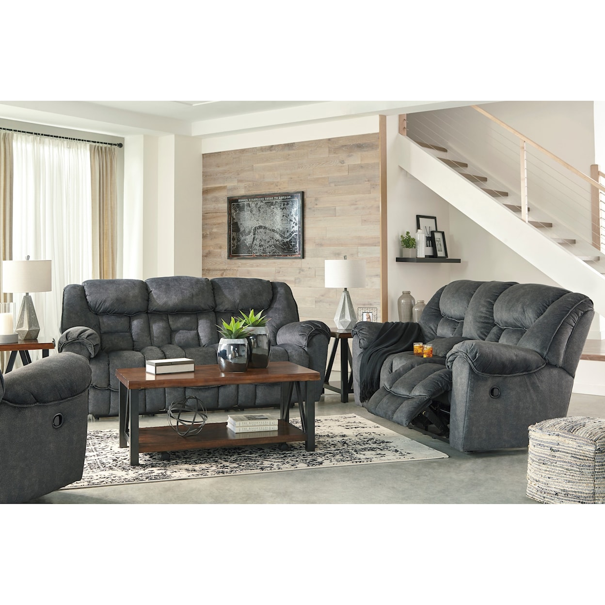 Signature Conrad Granite Reclining Living Room Group