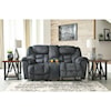 Signature Design Capehorn Double Reclining Loveseat w/ Console