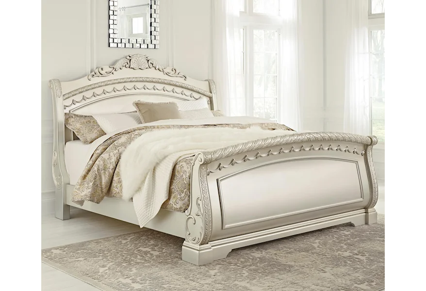 Cassimore Queen Sleigh Bed by Signature Design by Ashley at Lapeer Furniture & Mattress Center