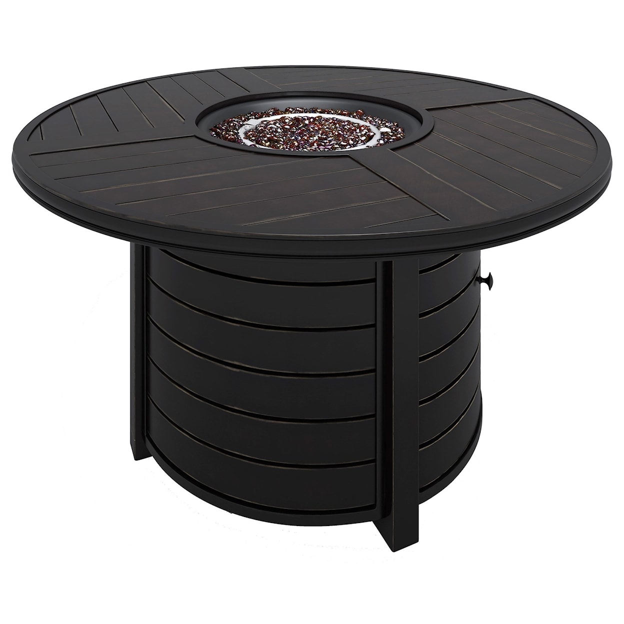 Signature Design by Ashley Castle Island Round Fire Pit Table