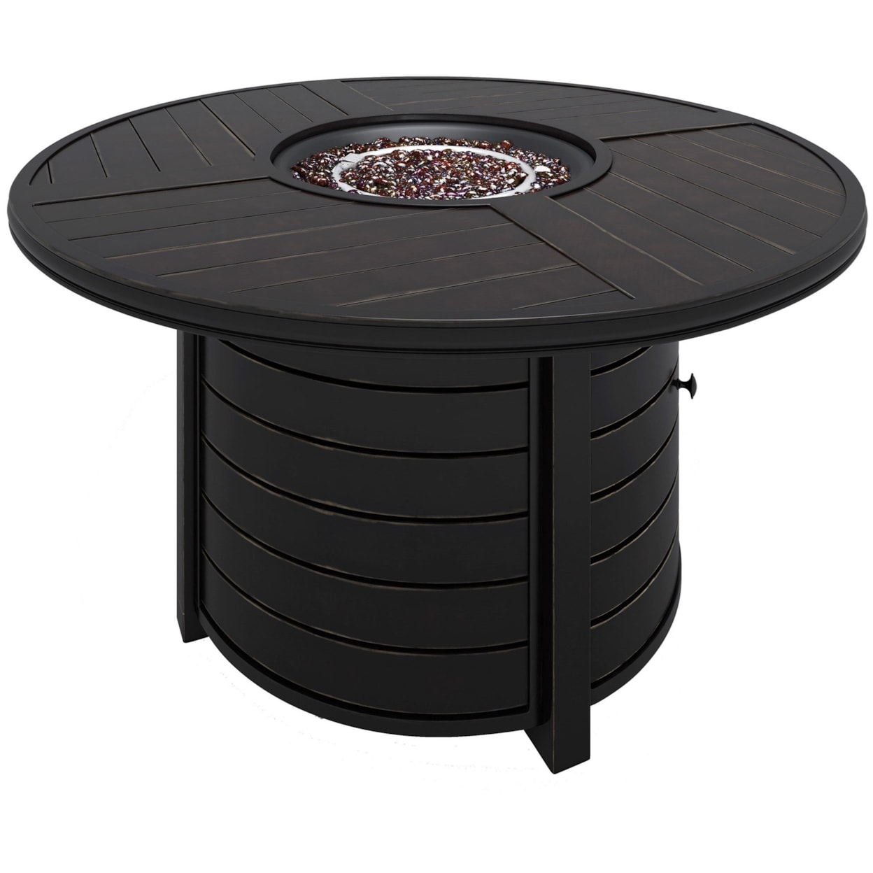 Signature Design Castle Island Round Fire Pit Table