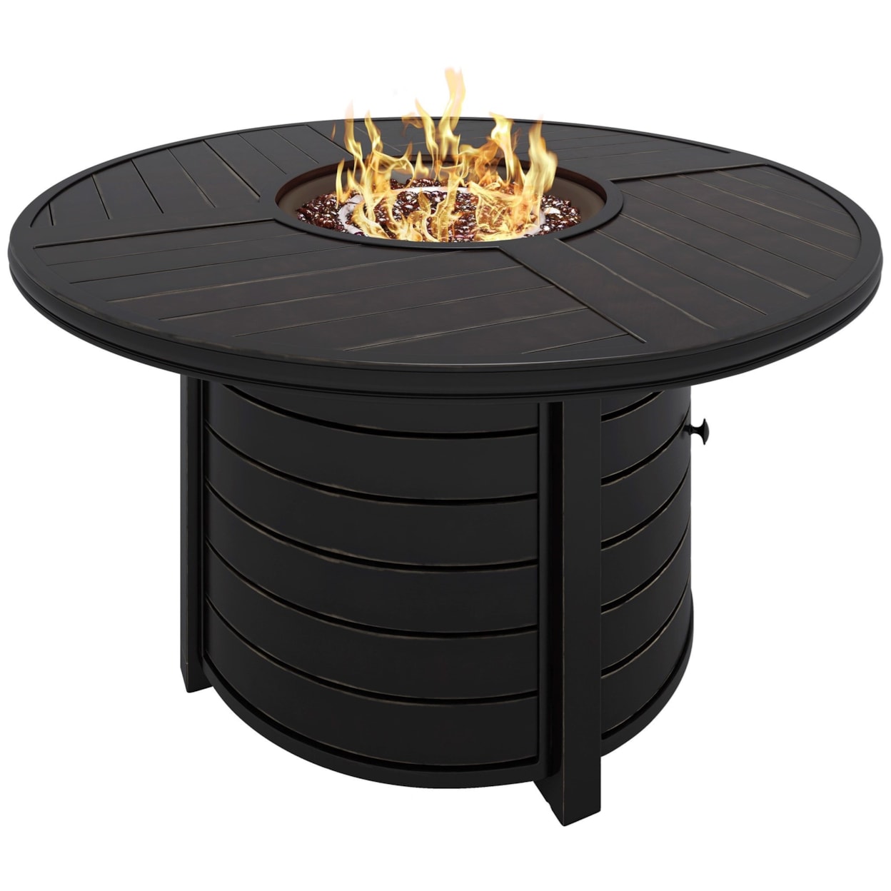 Signature Design Castle Island Round Fire Pit Table