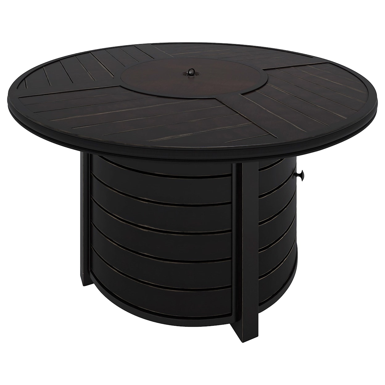 Signature Design by Ashley Castle Island Round Fire Pit Table