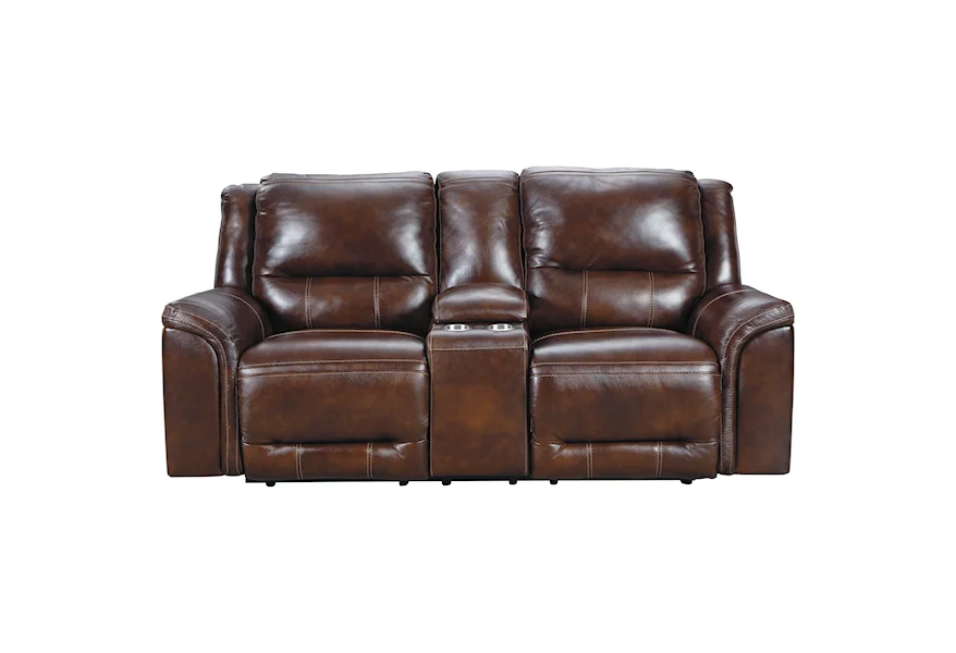 Catanzaro Power Reclining Console Loveseat by Signature Design by Ashley Furniture at Sam's Appliance & Furniture