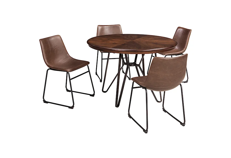 Centiar 5-Piece Round Dining Table Set by Signature Design by Ashley at Miller Waldrop Furniture and Decor
