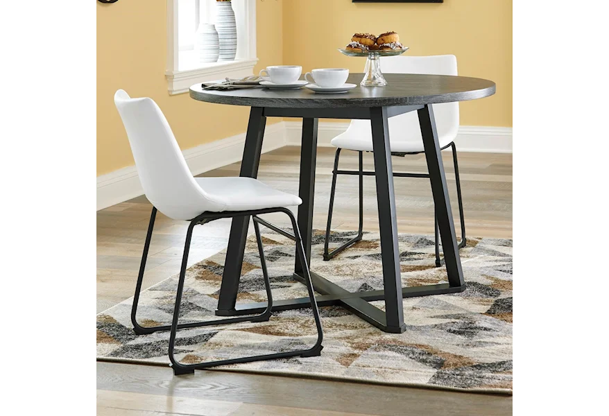 Centiar 3-Piece Round Dining Table Set by Ashley (Signature Design) at Johnny Janosik
