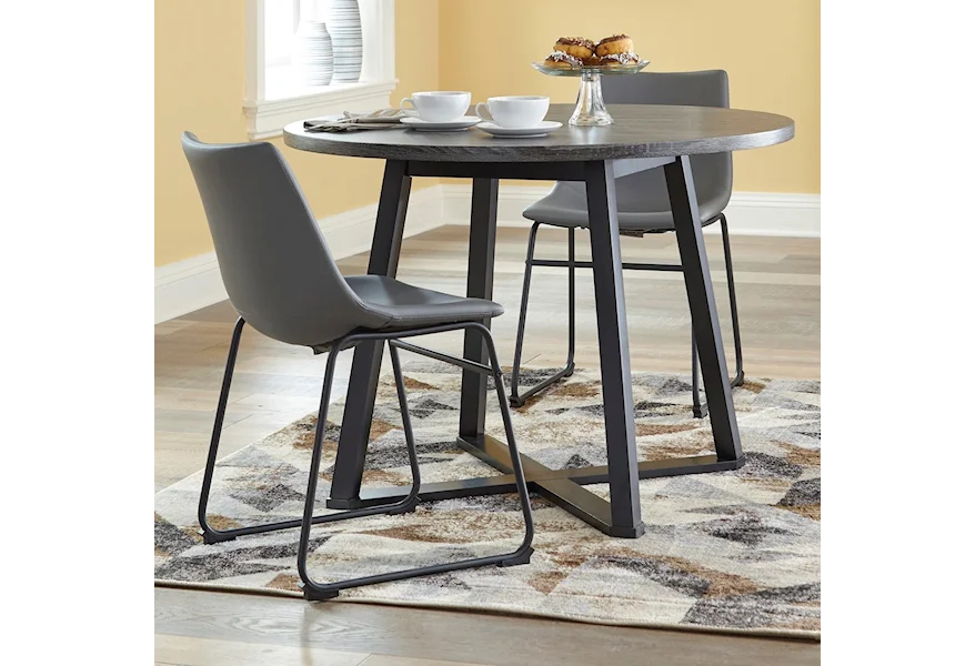 Centiar 3-Piece Round Dining Table Set by Signature Design by Ashley at Royal Furniture