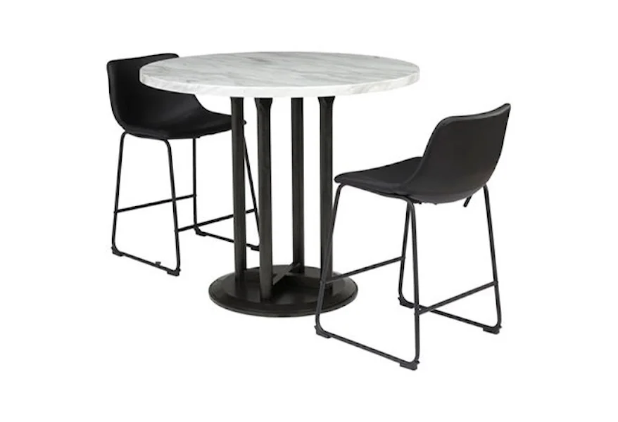 Centiar 3-Piece Round Counter Table Set by Signature Design by Ashley Furniture at Sam's Appliance & Furniture
