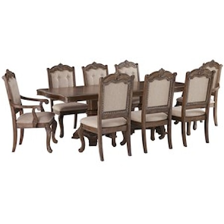 9-Piece Rectangular Extension Table Set