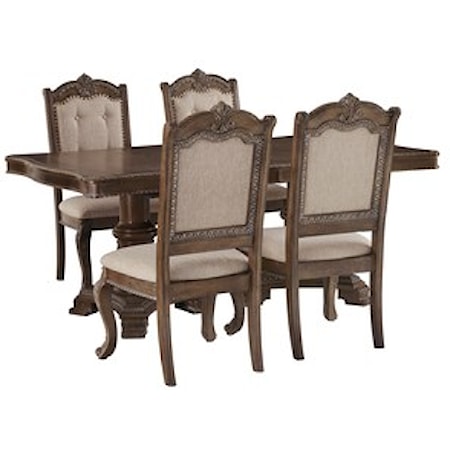 5-Piece Rectangular Extension Table Set