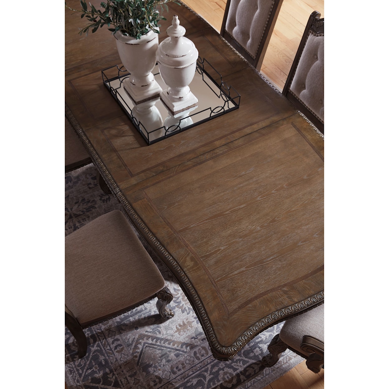 Ashley Furniture Signature Design Charmond 7-Piece Rectangular Extension Table Set