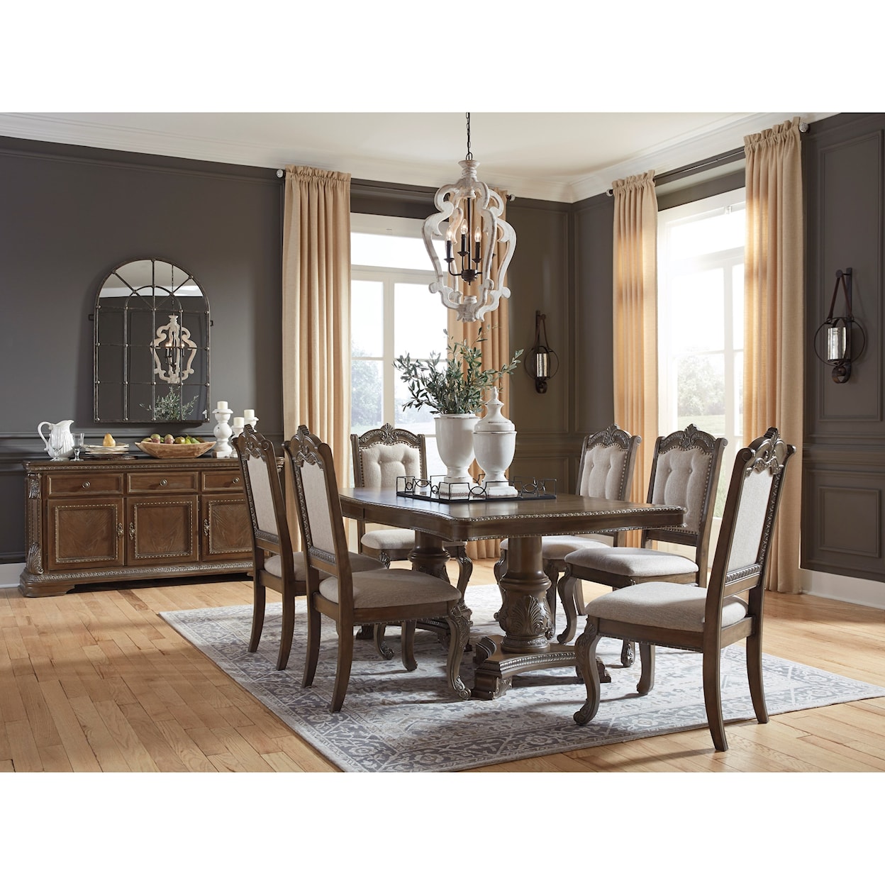 Signature Design by Ashley Charmond 7pc Dining Room Group