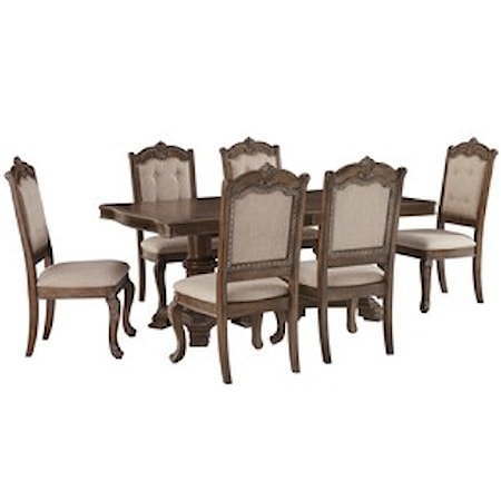 7-Piece Rectangular Extension Table Set