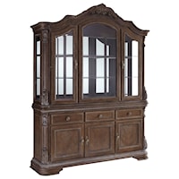 Traditional China Cabinet with Built-in Lighting