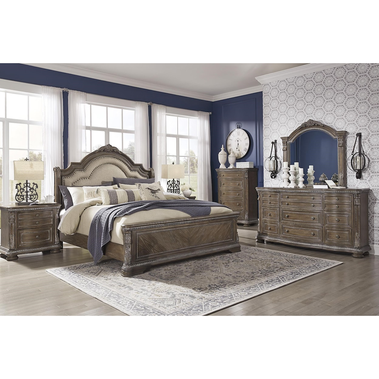 Signature Design    King Upholstered Bed