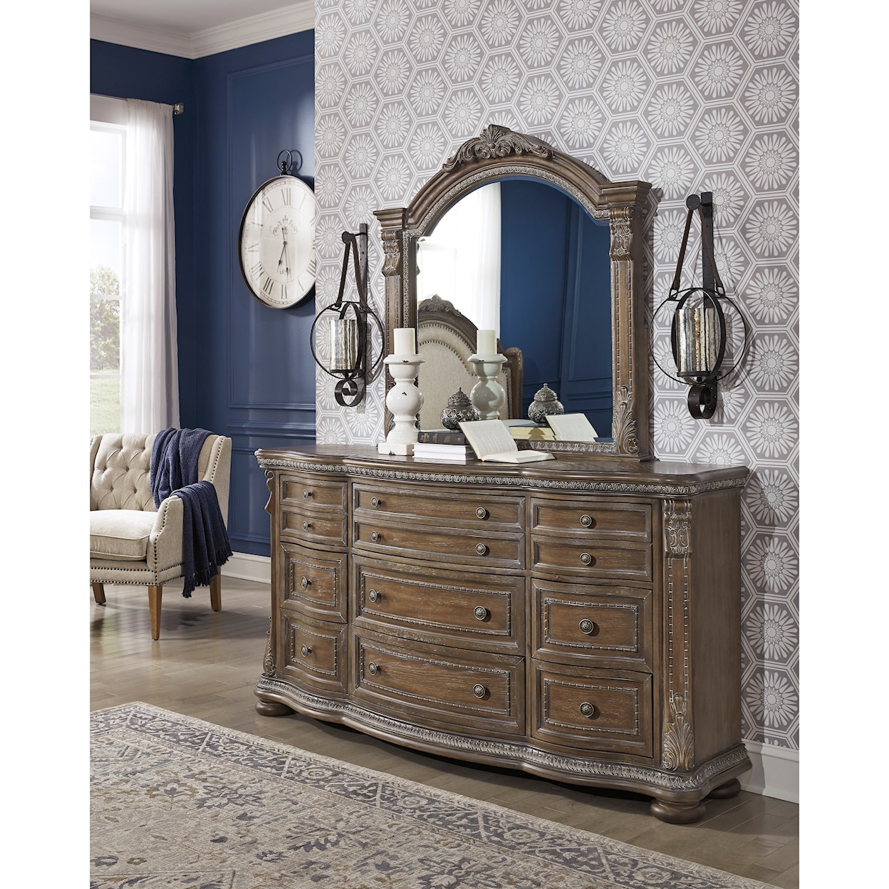 Signature Design by Ashley Furniture Charmond Dresser and Mirror Set